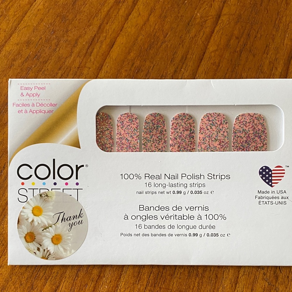 4/$25 Color Street Real Nail Polish Strips - 16 Pack “Party In The USA” NWT